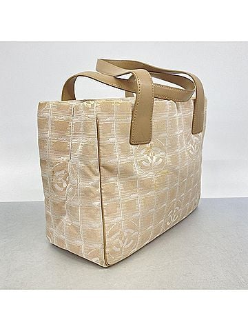 Chanel Chanel New Travel Nylon Tote Bag, Beige, Women's (view 2)