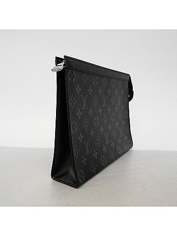 Louis Vuitton Louis Vuitton Monogram Eclipse Pochette Voyage MM Clutch Bag M61692 Black Men's (view 2)