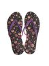 Reef Floral Purple Black Flip Flops Size 7 - photo 1