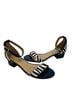 Talbots Animal Print Black White Sandals Size 7 1/2 - photo 2