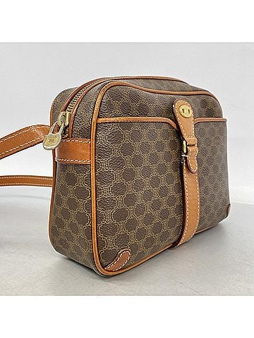 Céline Celine Macadam Shoulder Bag, Brown, Women's, P3105286 (view 2)