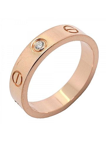 Cartier Cartier Mini Love Ring, 1PD, 18KPG Pink Gold, Diamond, Size #51, Ladies', OP011243 (view 1)