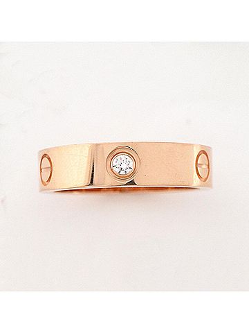 Cartier Cartier Love Ring 3PD 18KPG Pink Gold Diamond #63 Men's OP011242 (view 2)