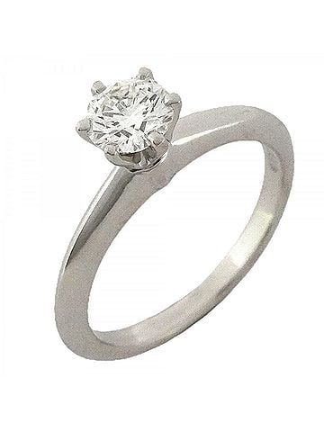 Tiffany & Co. Tiffany &amp; Co. Solitaire Ring, 1PD (One Diamond), Pt950 Platinum, 0.37ct Diamond, Women's, OP009948 (view 1)