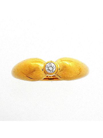 Tiffany & Co. Tiffany &amp; Co. Double Teardrop Ring, 1PD (1 diamond), 18K Yellow Gold, Women's (view 2)