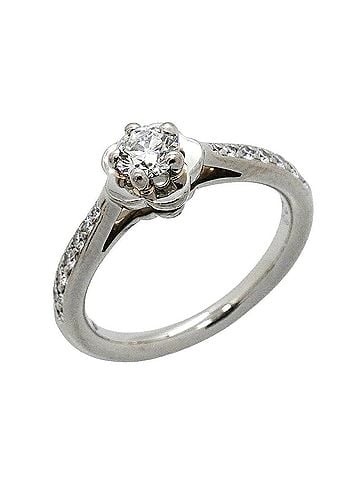 Chanel Chanel Camellia Ring, Pt950 Platinum, Diamond, Women's (view 1)