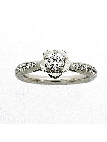 Chanel Chanel Camellia Ring, Pt950 Platinum, Diamond, Women's (view 2)
