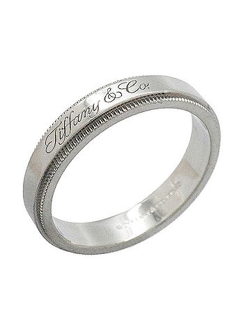 Tiffany & Co. Tiffany &amp; Co. Notes Milgrain Ring, Pt950 Platinum, Men's (view 1)