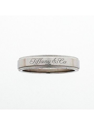 Tiffany & Co. Tiffany &amp; Co. Notes Milgrain Ring, Pt950 Platinum, Men's (view 2)