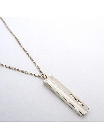 Tiffany & Co. Tiffany &amp; Co. Narrow Bar Necklace, Sterling Silver 925, Women's (view 2)