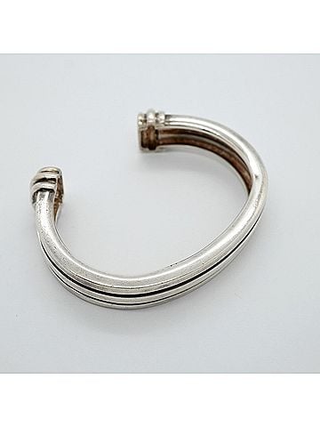 Tiffany & Co. Tiffany &amp; Co. Grooved Cuff Bangle, Sterling Silver 925, Women's (view 2)