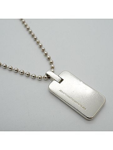 Tiffany & Co. Tiffany &amp; Co. Atlas Plate Ball Chain Necklace, Sterling Silver 925, Women's (view 2)