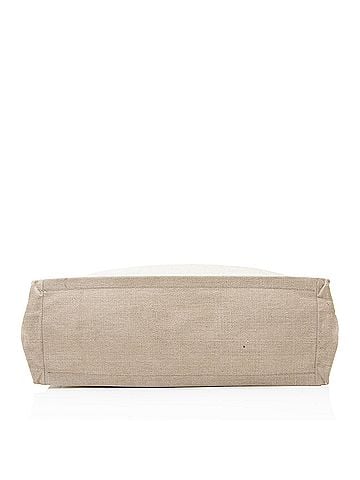Saint Laurent Saint Laurent Canvas Calfskin Rive Gauche Large Tote (view 2)