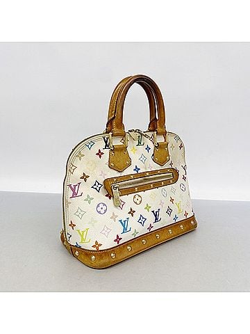 Louis Vuitton Louis Vuitton Alma Monogram Multicolor Handbag M92647 Blanc Women's P3189364 (view 2)