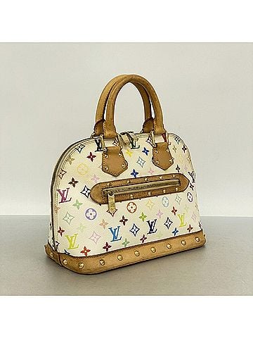 Louis Vuitton Louis Vuitton Alma Monogram Multicolor Handbag M92647 Blanc Women's P3171546 (view 2)
