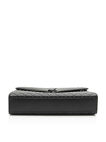 Saint Laurent Saint Laurent Mixed Matelasse Grain de Poudre Monogram Large Shoulder Bag (view 2)