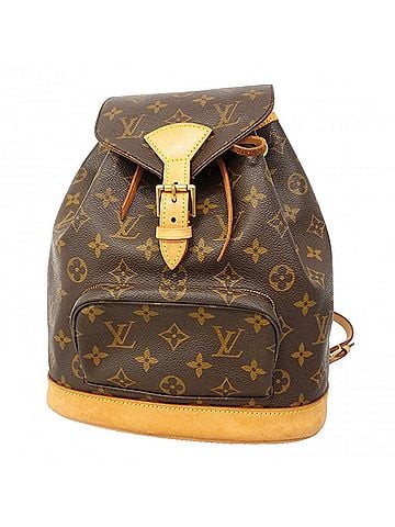 Louis Vuitton Louis Vuitton Monogram Montsouris MM Backpack, M51136, Brown, Women's, P3235937 (view 1)