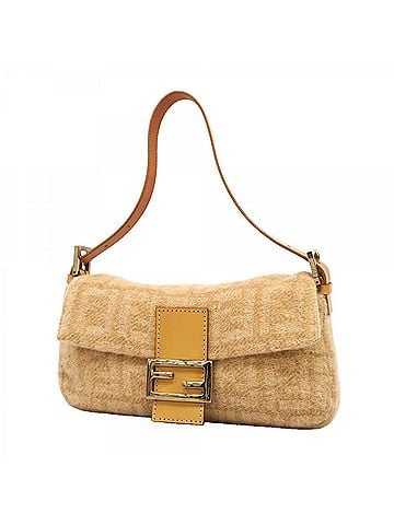 Fendi Fendi Zucca Mamma Bucket Felt Handbag, Beige, Women's, P3235157 (view 1)