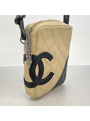 Chanel Chanel Cambon Lambskin Shoulder Bag, Beige, Women's, P3216482 (view 2)