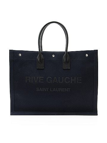 Saint Laurent Saint Laurent Canvas Calfskin Rive Gauche Large Tote (view 1)