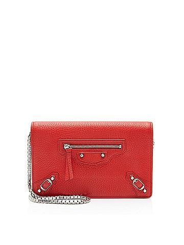 Balenciaga Balenciaga Grained Calfskin Classic City Wallet on Chain (view 1)