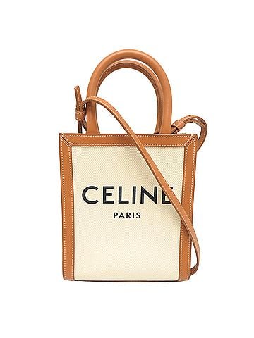Céline Celine Mini Vertical Cabas Women's Handbag 193302 Canvas Beige (view 1)