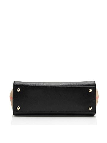 Burberry Burberry Leather Nova Check Banwell Tote (view 2)