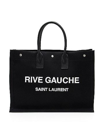 Saint Laurent Saint Laurent Canvas Calfskin Rive Gauche Large Tote (view 1)