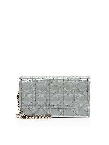 Christian Dior Dior Cannage Patent Leather Lady Dior Wallet on Chain (view 1)