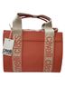 Cavalli Class 100% Faux Leather Color Block Graphic Multi Color Orange Tan Tote One size - photo 2