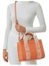 Cavalli Class 100% Faux Leather Color Block Graphic Multi Color Orange Tan Tote One size - photo 3