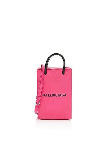 Balenciaga Balenciaga Textured Calfskin Phone Holder Crossbody (view 1)