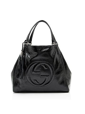 Gucci Gucci Patent Leather Soho Medium Tote (view 1)