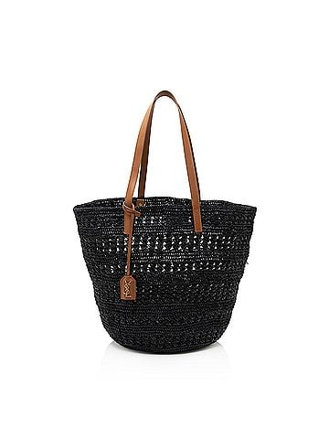Saint Laurent Saint Laurent Raffia Panier Medium Tote (view 1)