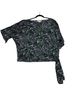 Michael Kors Paisley Black Green Blouse Size 2X - photo 1
