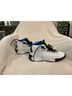 Jordan White Black Blue Yellow Sneakers Size 6 1/2 - photo 3