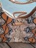 Cato Snake Print Blue Tan Ivory Hobo One size - photo 7