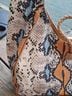 Cato Snake Print Blue Tan Ivory Hobo One size - photo 5