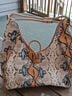 Cato Snake Print Blue Tan Ivory Hobo One size - photo 4