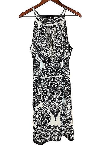 INC International Concepts INC Black and White Beaded Neckline Dress Cocktail Dress (view 1)