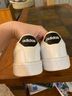 Adidas 100% Leather White Sneakers Size 6 1/2 - photo 3