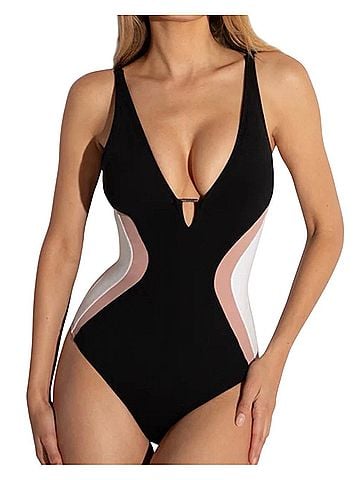 TA3 Plungey Triangle Contour One Piece Swimsuit (view 1)