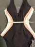 TA3 Color Block Black Pink White One Piece Swimsuit Size M - photo 11
