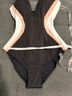 TA3 Color Block Black Pink White One Piece Swimsuit Size M - photo 12