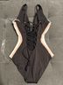 TA3 Color Block Black Pink White One Piece Swimsuit Size M - photo 8
