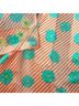 Silk 100 100% Silk Floral Stripes Multi Color Orange Teal Silk Scarf One size - photo 3