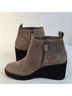 Eileen Fisher 100% Suede Tan Ankle Boots Size 10 - photo 5