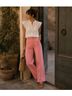 Sézane 100% Cotton Solid Pink Casual Pants Size 8 - photo 12