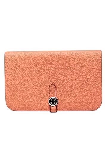 Hermès Hermes Dogon GM Bi-fold Long Wallet, X Stamp, 2016 Model, Pink, Taurillon Clemence Leather, Women's. (view 1)