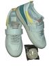 Dolce Vita 100% Leather Color Block White Yellow Teal Pink Sneakers Size 8 1/2 - photo 3